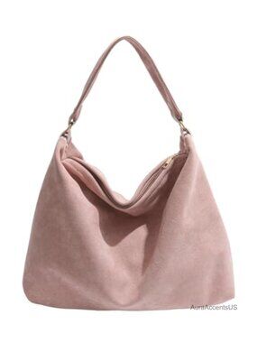Suede Hobo Shoulder Bag Satchel Handbag for Work Casual